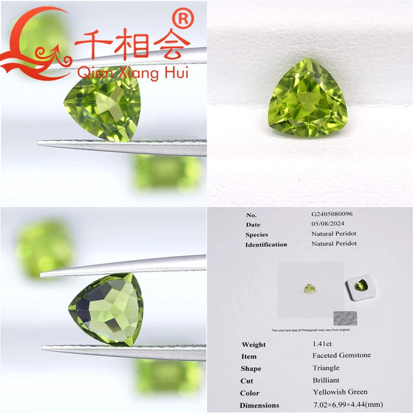 Green Crystal Cut Peridot-ToShay.org