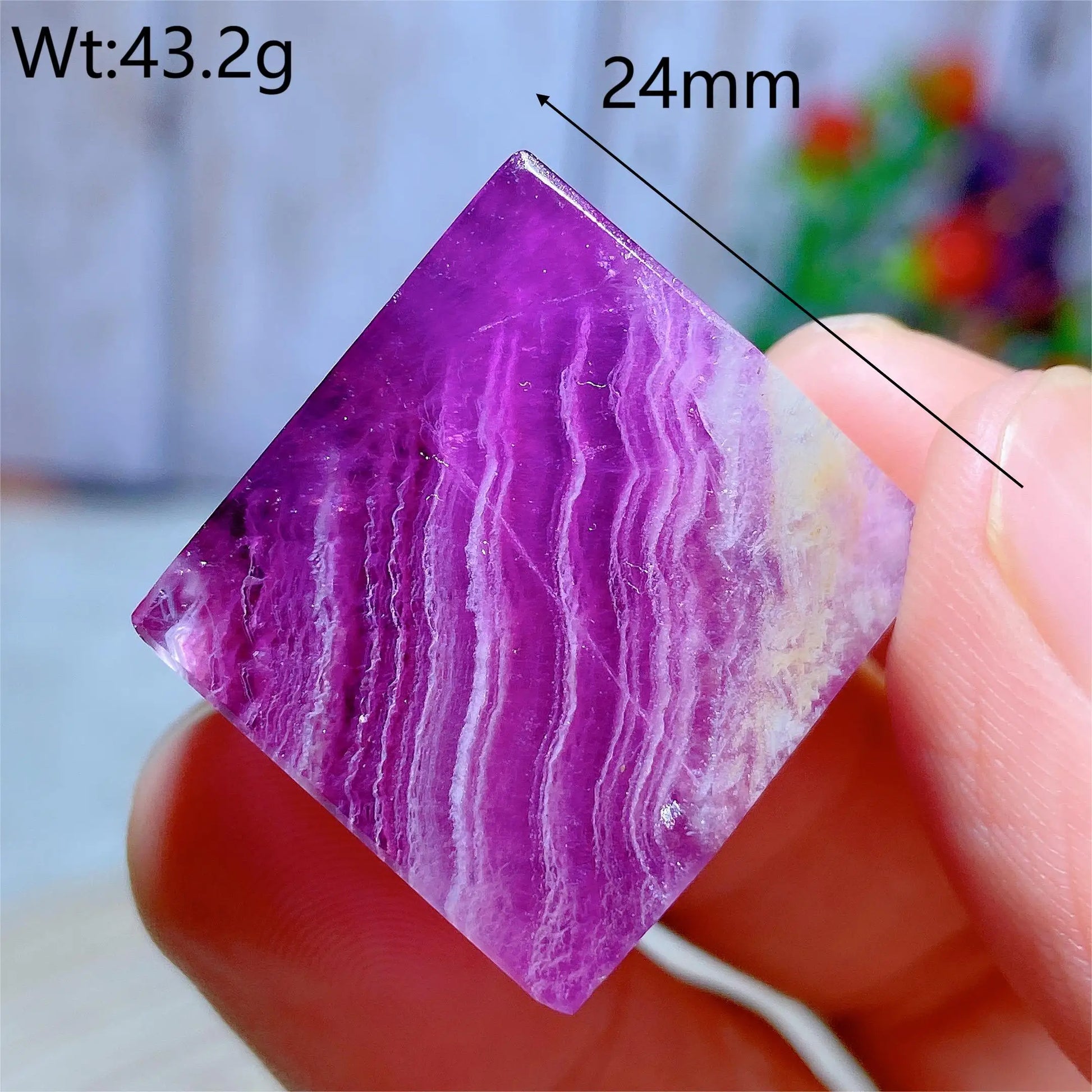 Rainbow Fluorite Cube-ToShay.org