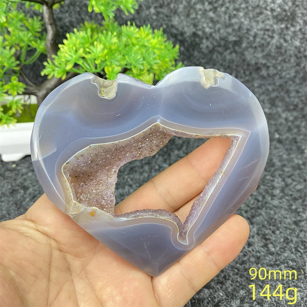 Blue Agate Geode Heart-ToShay.org