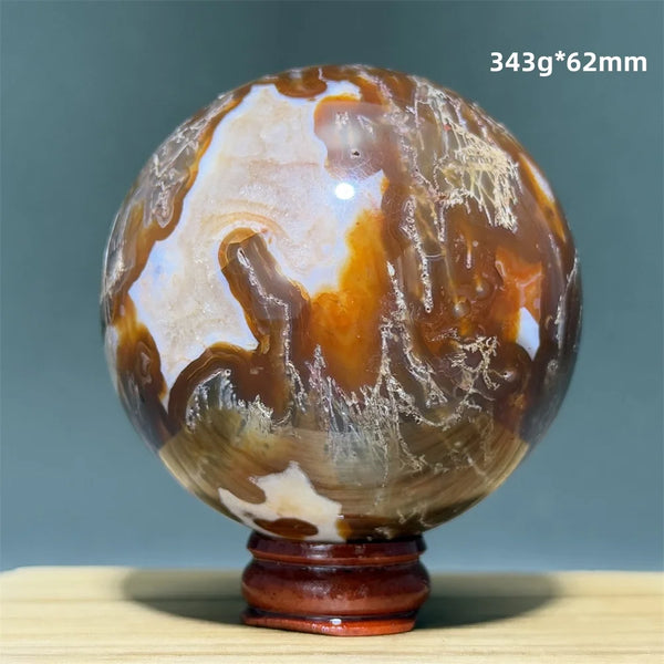 Red Moss Crystal Agate Ball-ToShay.org