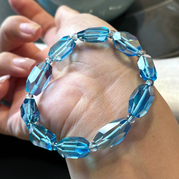 Blue Aquamarine Bracelet-ToShay.org