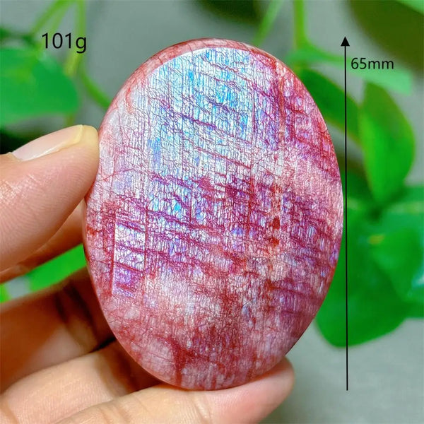 Red Moonstone Palm Stone-ToShay.org