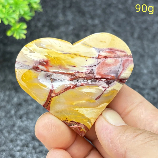 Yellow Moritzite Stone Heart-ToShay.org