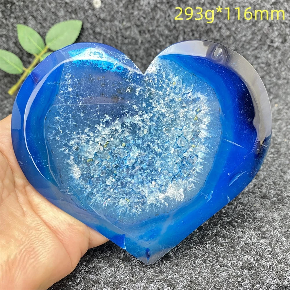 Blue Agate Geode Heart-ToShay.org