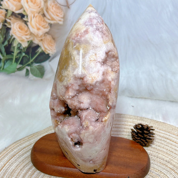 Pink Amethyst Druzy Torch-ToShay.org