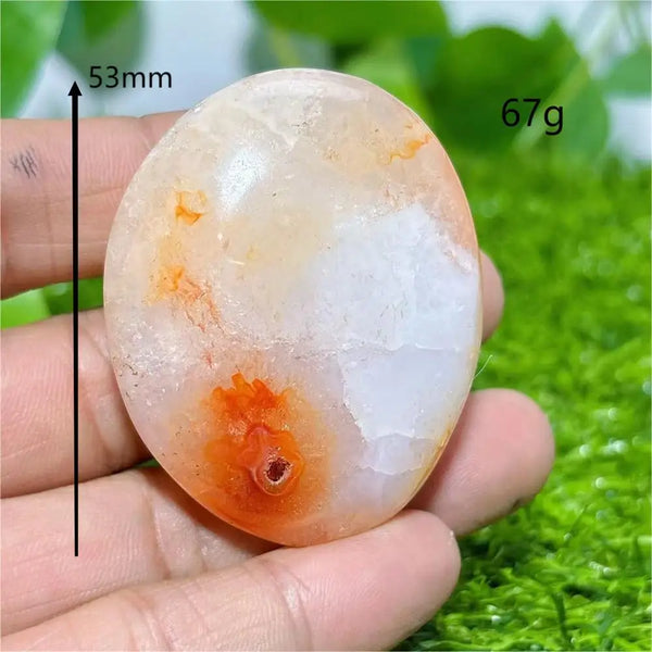 Orange Carnelian Palm Stone-ToShay.org