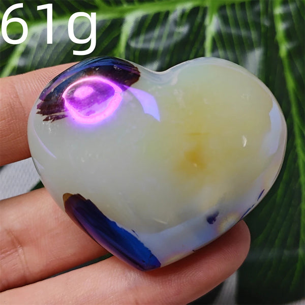 Yellow Tree Agate Heart-ToShay.org