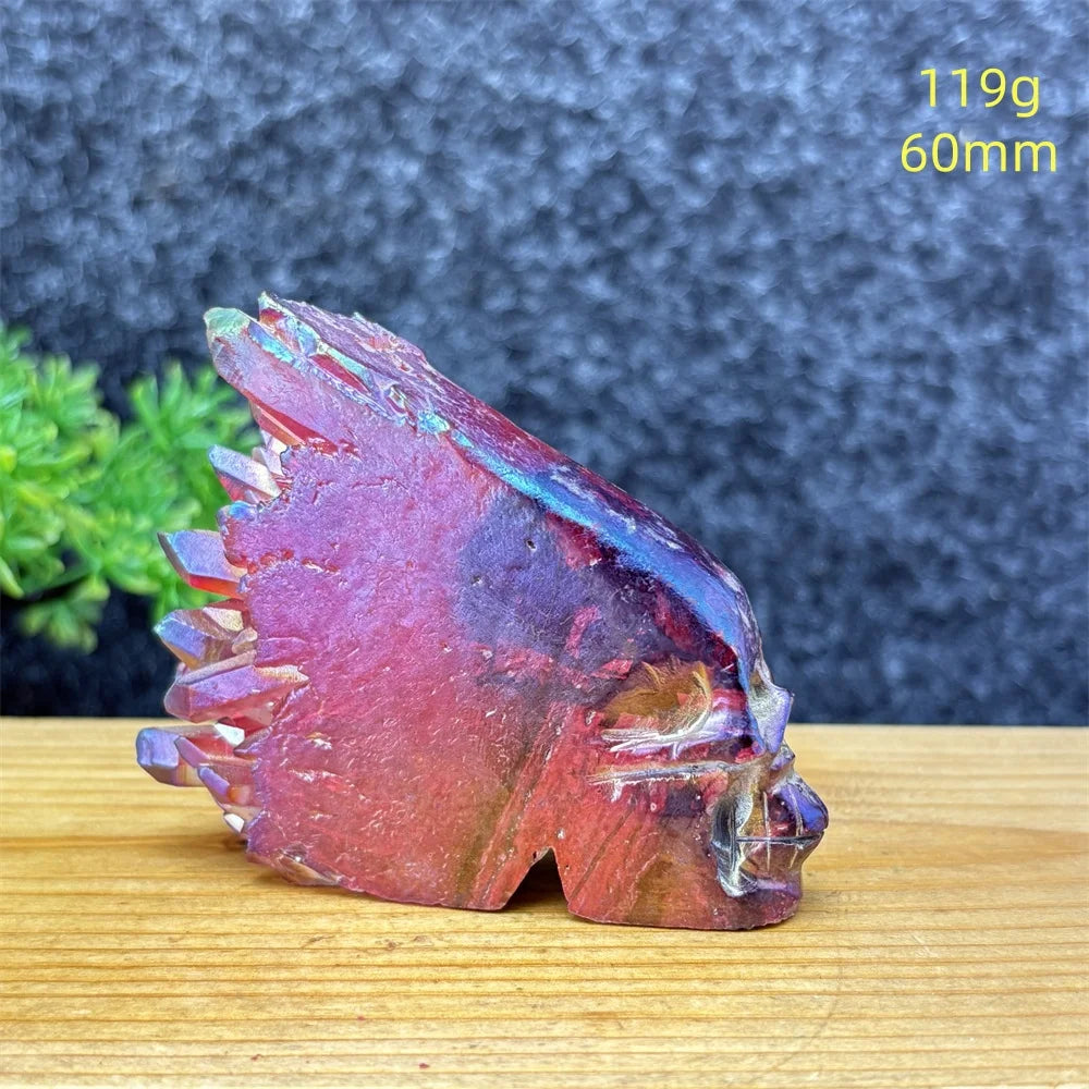 Rainbow Aura Skull Cluster-ToShay.org