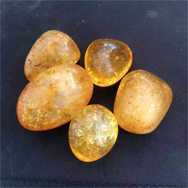 Yellow Ice Crack Citrine Stones-ToShay.org