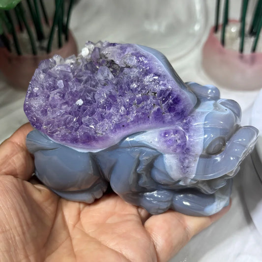 Purple Amethyst Agate Cluster Pixiu-ToShay.org