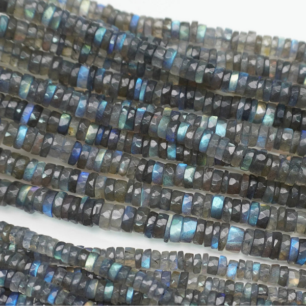 Blue Labradorite Rondelle Beads-ToShay.org