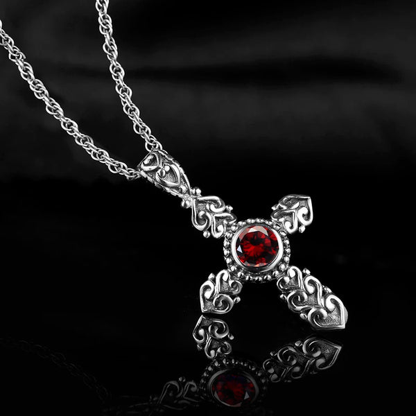 Mixed Gemstone Cross Pendants-ToShay.org