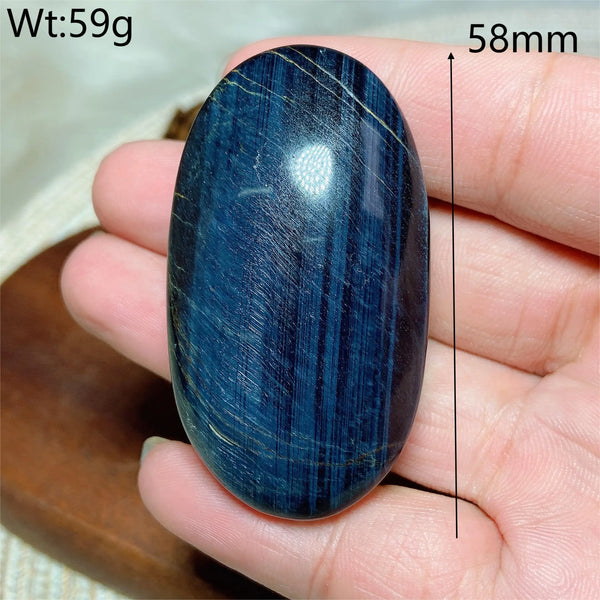 Blue Tiger Eye Palm Stone-ToShay.org