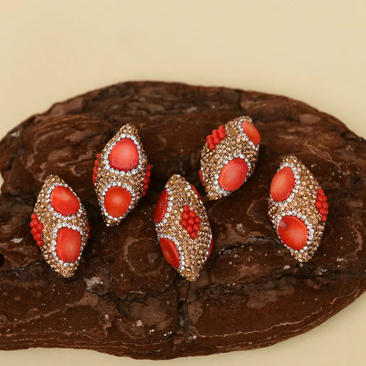 Orange Red Coral Beads-ToShay.org