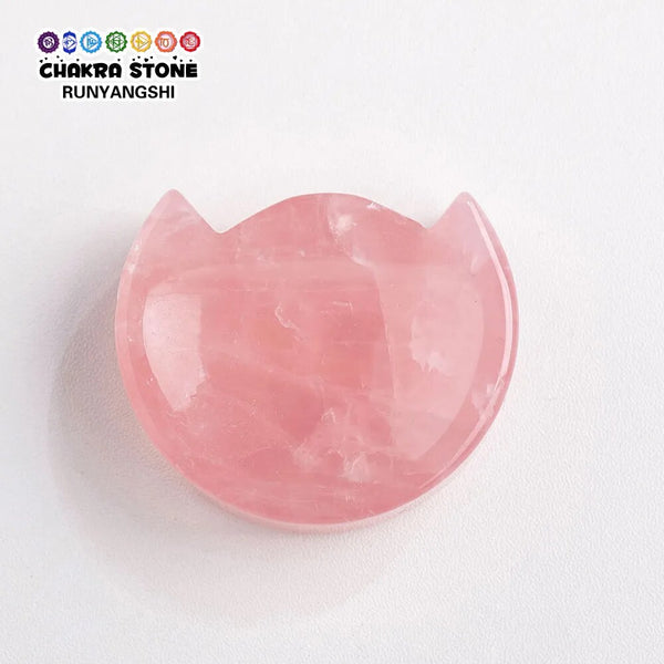 Pink Rose Quartz Cat Bowl-ToShay.org