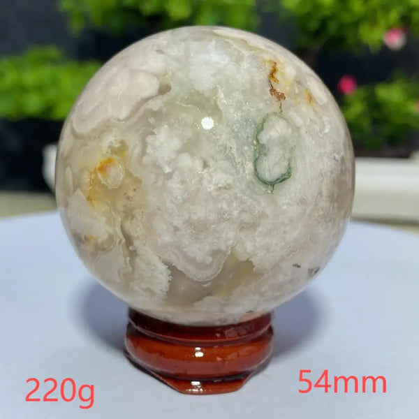 Pink Cherry Blossom Agate Ball-ToShay.org