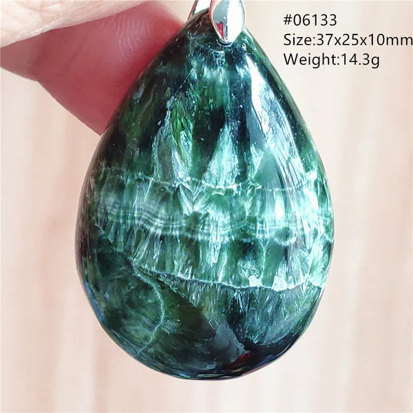 Green Seraphinite Pendant-ToShay.org