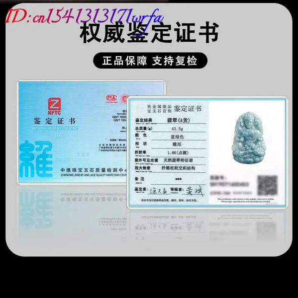 Blue Jadeite Bodhisattva-ToShay.org