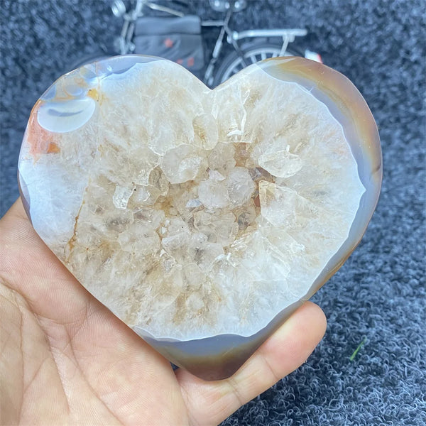 Red Agate Geode Heart-ToShay.org