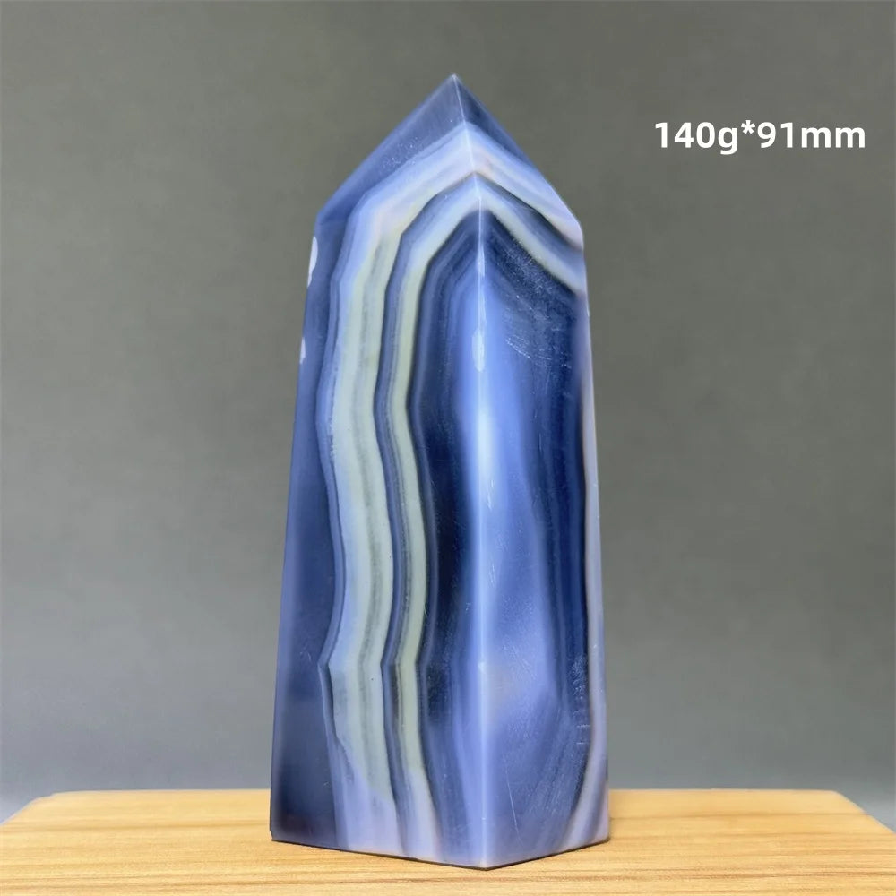 Blue Striped Agate Tower-ToShay.org