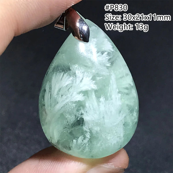 Green Feather Fluorite Pendant-ToShay.org