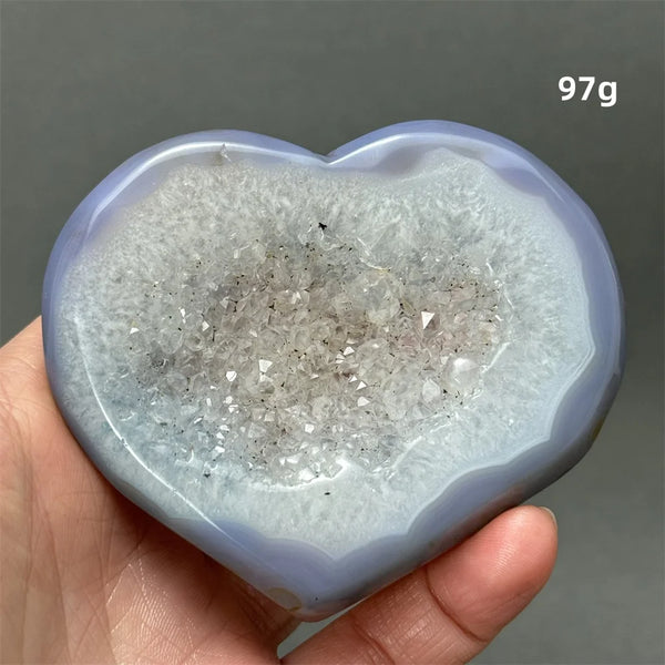 Blue Agate Geode Heart-ToShay.org