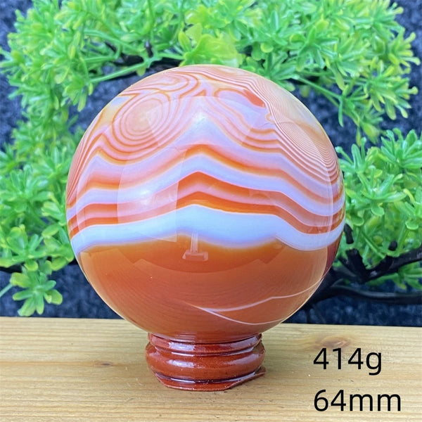 Red Striped Agate Ball-ToShay.org