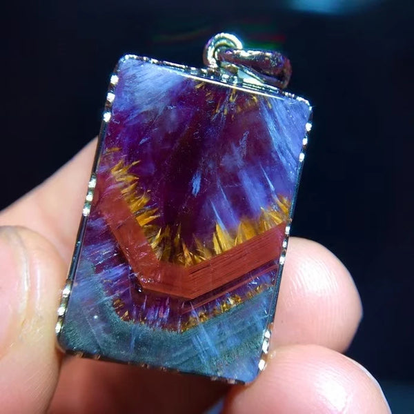 Red Auralite Cacoxenite Pendant-ToShay.org