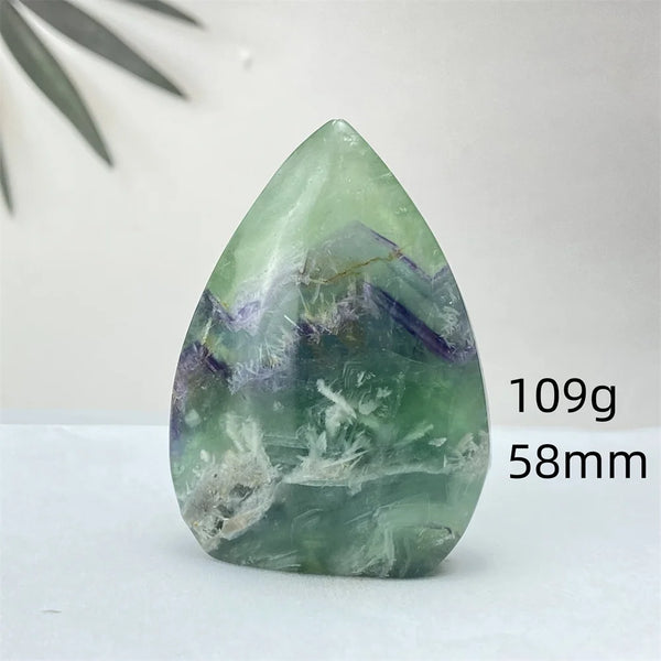 Green Feather Fluorite Torch-ToShay.org