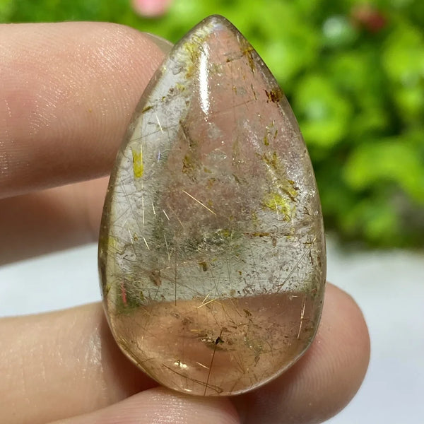 Gold Hair Rutilated Quartz Pendant-ToShay.org