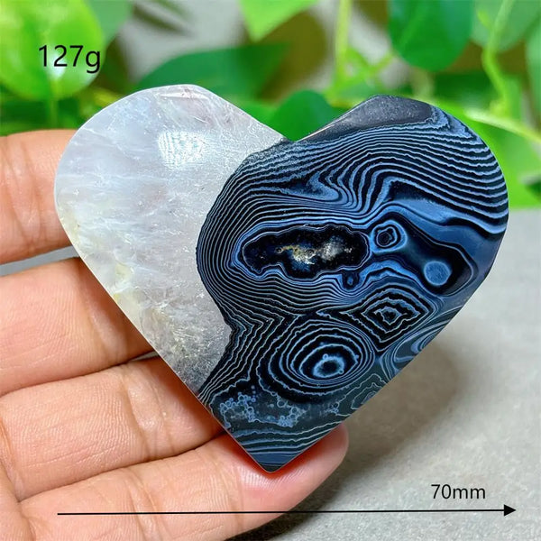 Black Silk Agate Heart-ToShay.org