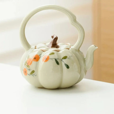 Pumpkin Ceramic Teapot-ToShay.org