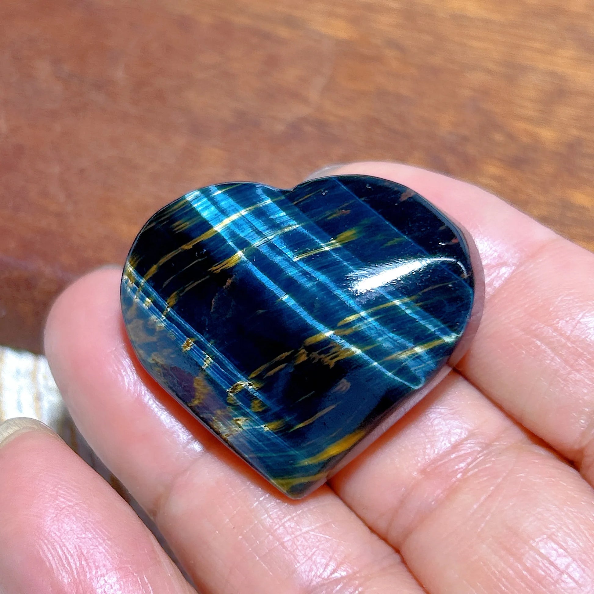 Yellow Blue Tiger Eye Heart-ToShay.org