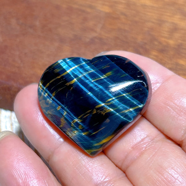 Yellow Blue Tiger Eye Heart-ToShay.org