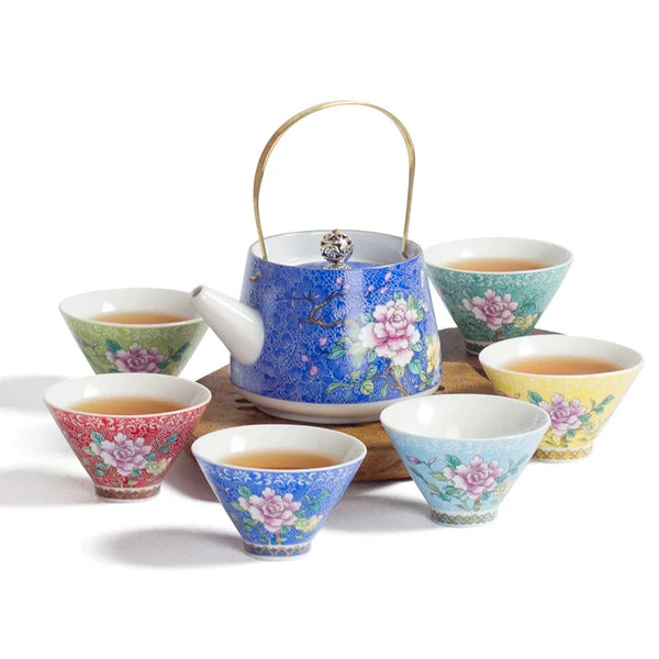 Enamel Porcelain Tea Sets-ToShay.org