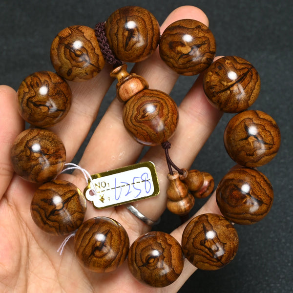 Wood Tiger Bead Bracelet-ToShay.org