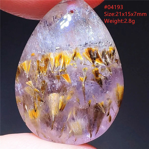 Gold Rutilated Pendant-ToShay.org
