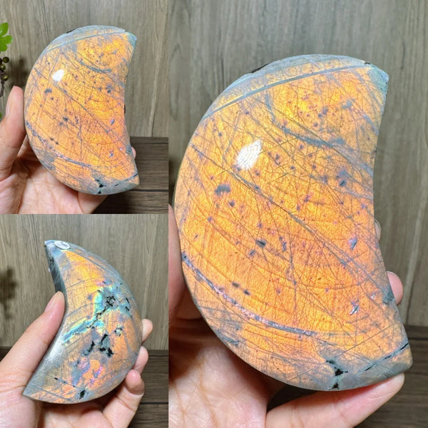 Purple Flashy Labradorite Moon-ToShay.org