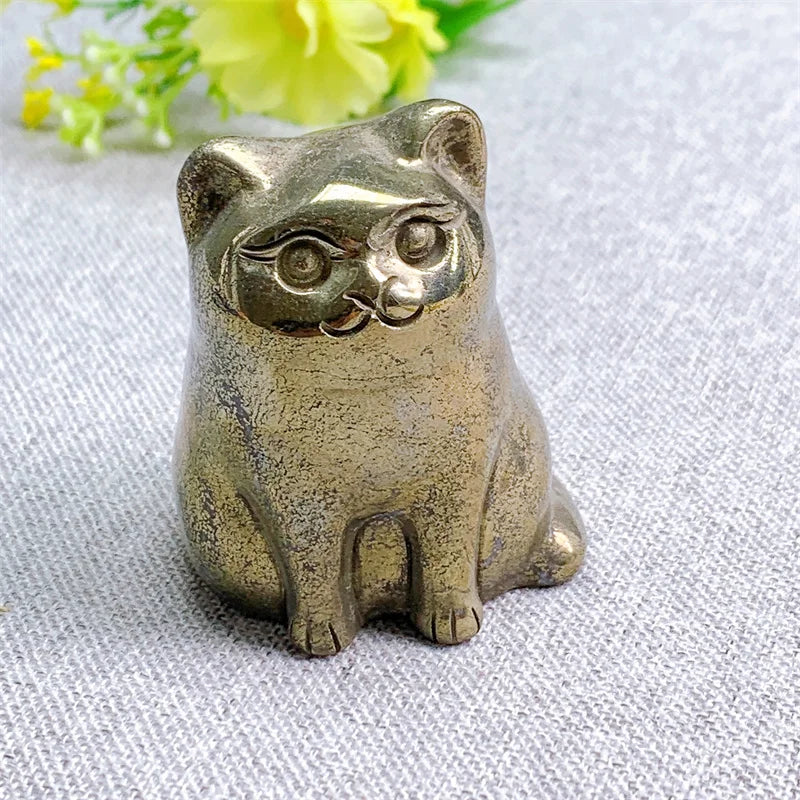 Gold Pyrite Howlite Cat-ToShay.org