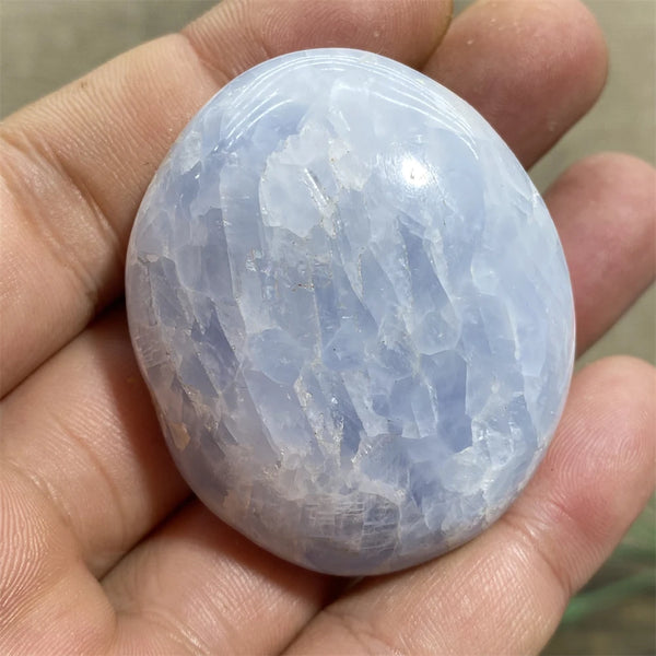 Blue Celestine Palm Stone-ToShay.org