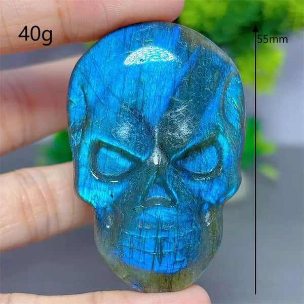 Rainbow Labradorite Skull Pendants-ToShay.org