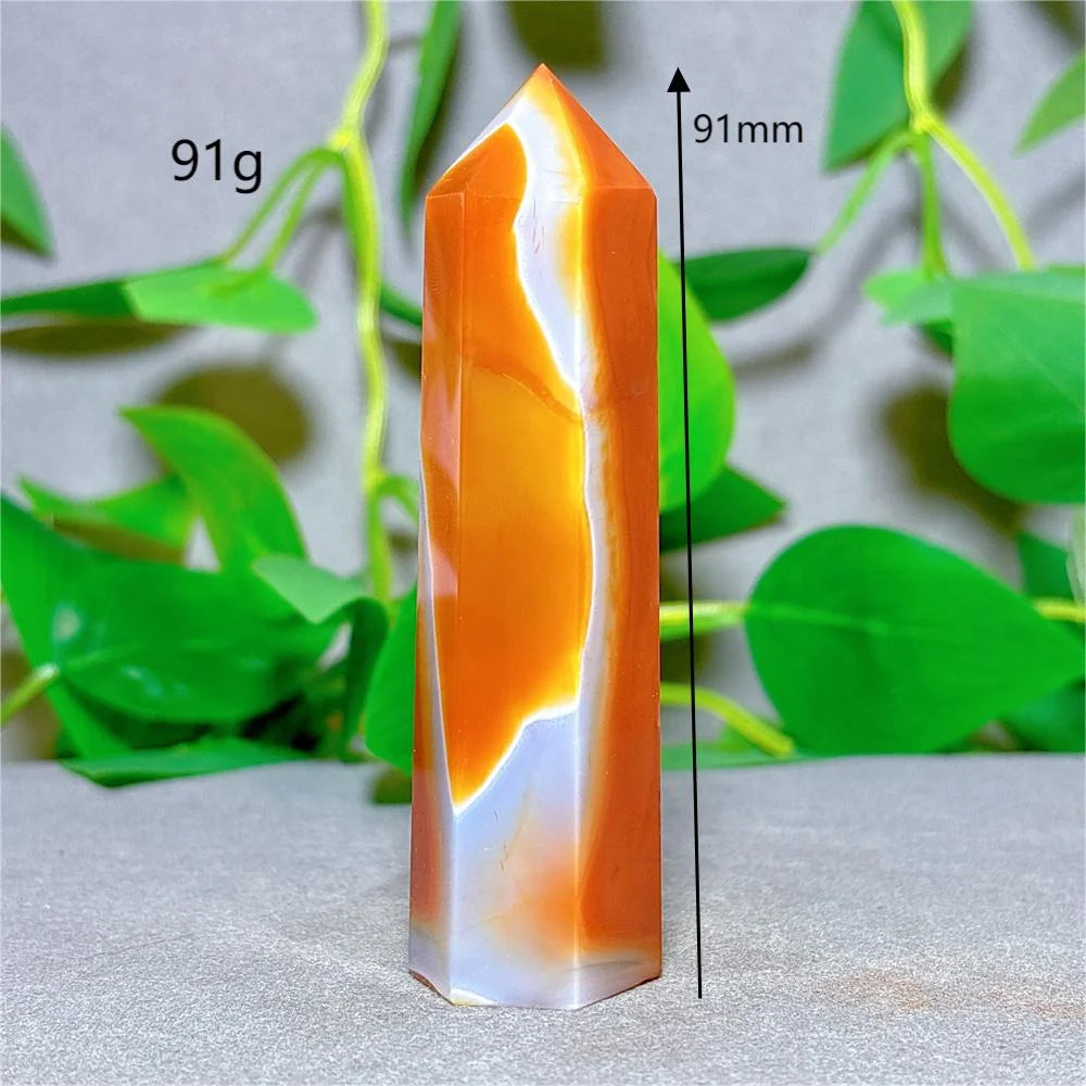 Orange Carnelian Quartz Tower-ToShay.org