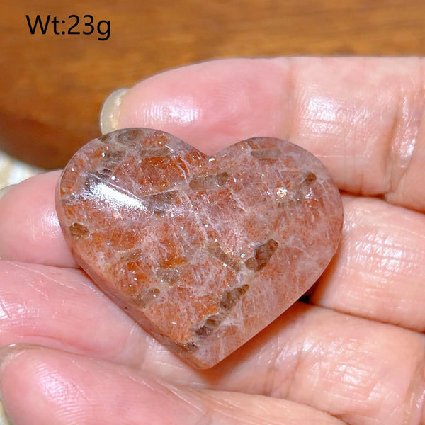 Orange Sunstone Heart-ToShay.org