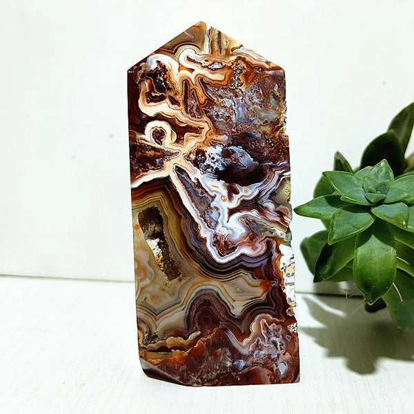 Red Lace Agate Wand Point-ToShay.org