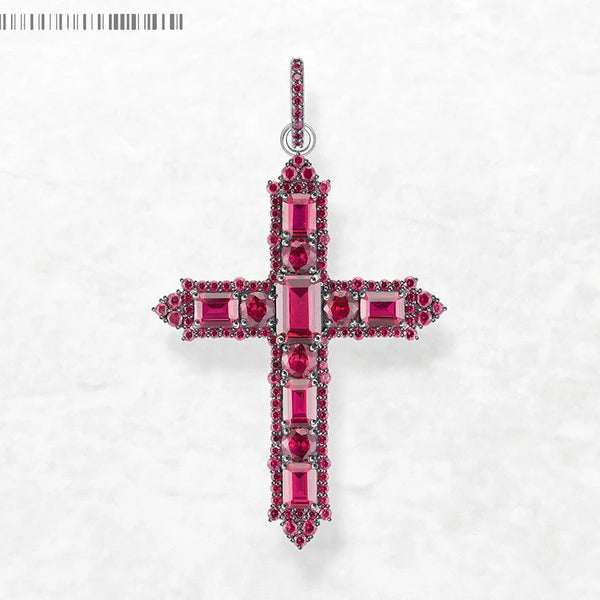Pink Rose Stone Cross-ToShay.org