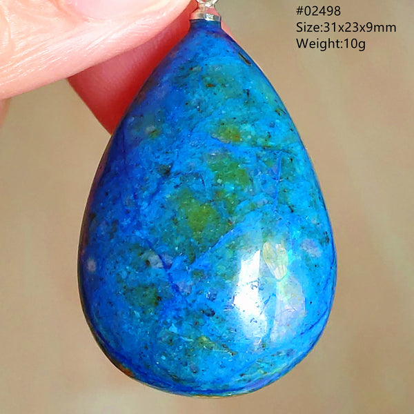 Blue Azulite Malachite Pendant-ToShay.org