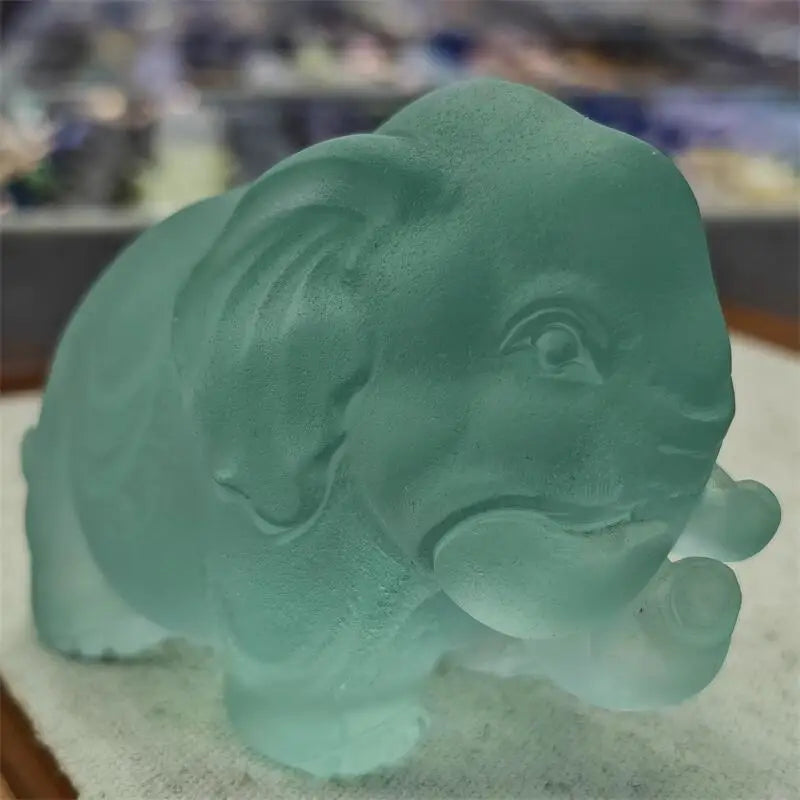 Green Melting Crystal Elephant-ToShay.org