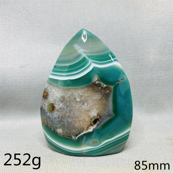 Green Cherry Blossom Agate Flame-ToShay.org