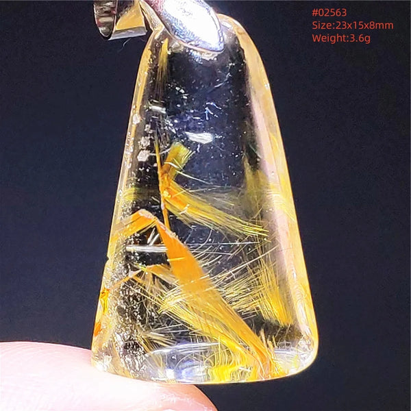 Gold Rutilated Quartz Pendant-ToShay.org