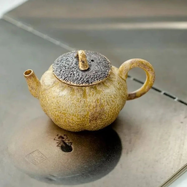 Pumpkin Porcelain Teapot-ToShay.org